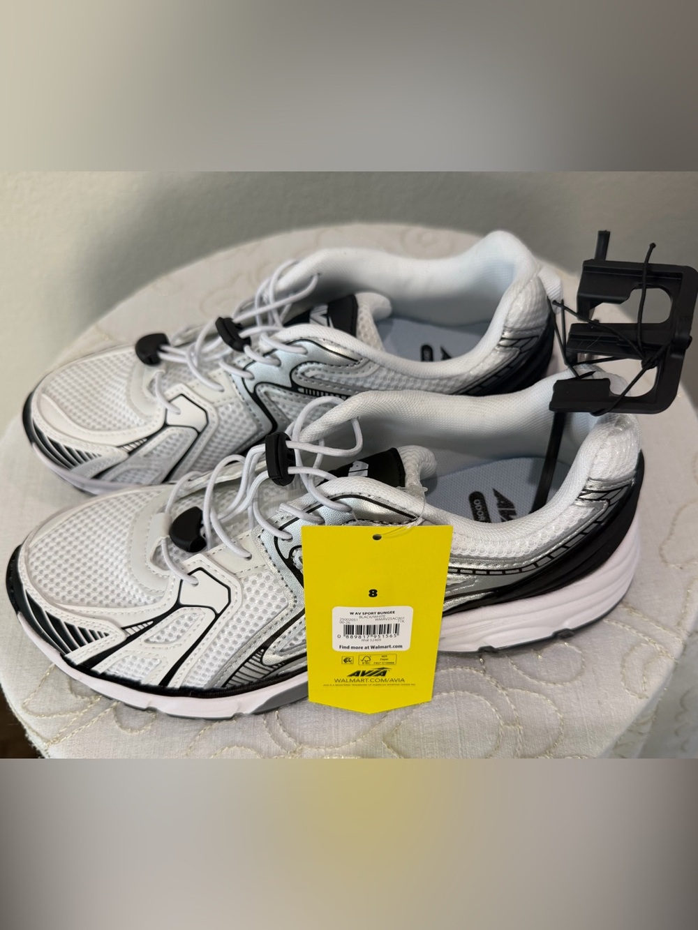 Avia White and Black Women's Running Sneakers